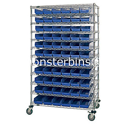 Shelves with Bins