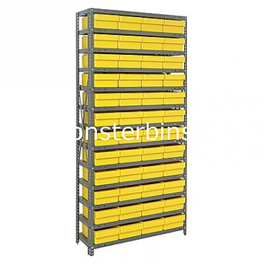 Steel Shelving Unit - 13 Shelves - 48 Euro Drawers (QED701)