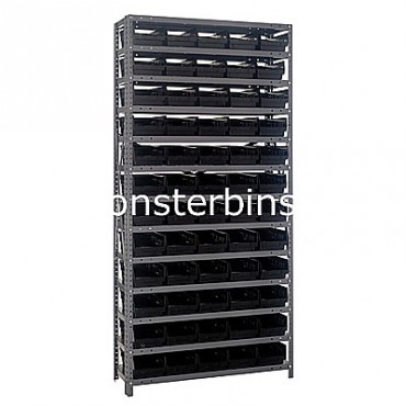 Steel Shelving Unit - 13 Shelves - 60 Shelf Bins (18&quot;x6&quot;x4&quot;)