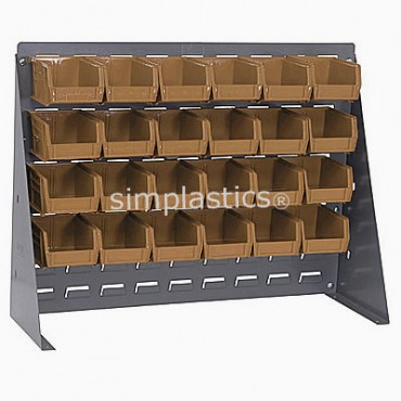 Bench Rack with 24 QUS210 Bins - Ivory