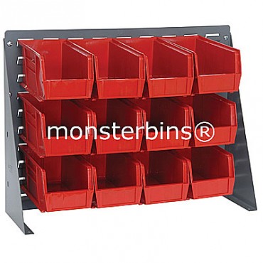 Bench Rack with 12 MB230 Bins - Red