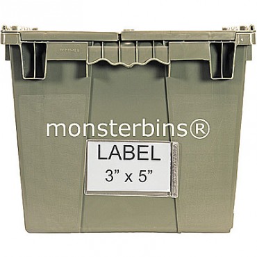 3x5 Label Holder for Attached Lid Containers (Pack of 24)