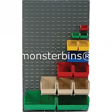 Louvered Panel 36x61 Gray