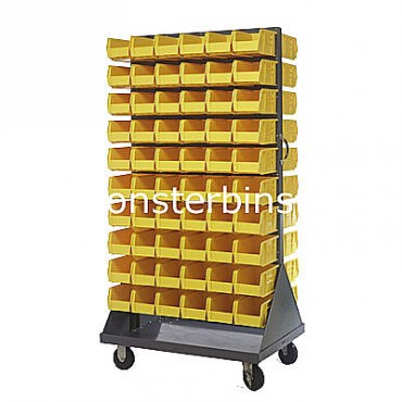 Mobile Double Sided Rack Unit with 120 QUS230 Bins
