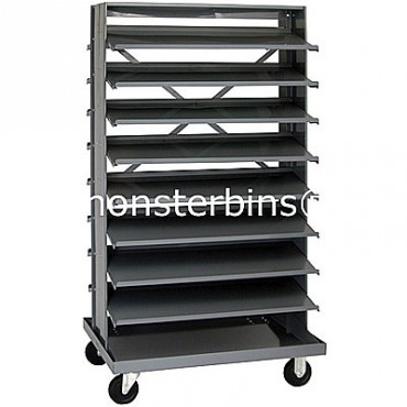 Double Sided Sloped Pick Rack - 16 Shelves - No Bins