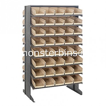 Double Sided Sloped Pick Rack - 16 Shelves - 80 Shelf Bins (12x6x4)