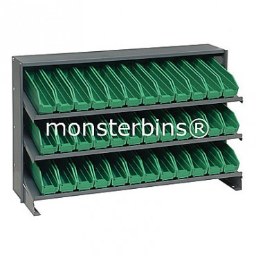 Bench Rack - 3 Shelves - 36 Shelf Bins (12x3x4)