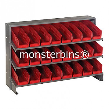 Bench Rack - 3 Shelves - 24 Shelf Bins (12x4x4)