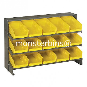 Bench Rack - 3 Shelves - 15 Shelf Bins (12x6x4)