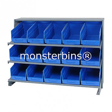 Bench Rack - 3 Shelves - 15 Shelf Bins (12x6x6)