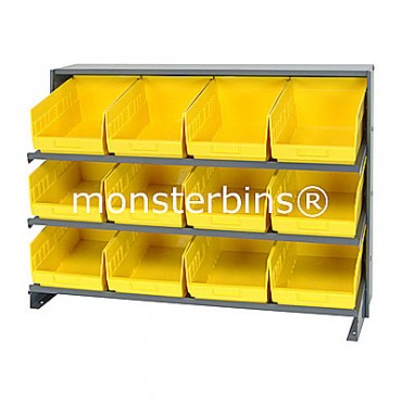 Bench Rack - 3 Shelves - 12 Shelf Bins (12x8x6)