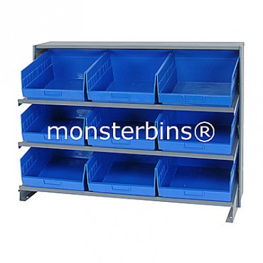 Bench Rack - 3 Shelves - 9 Shelf Bins (12x11x6)
