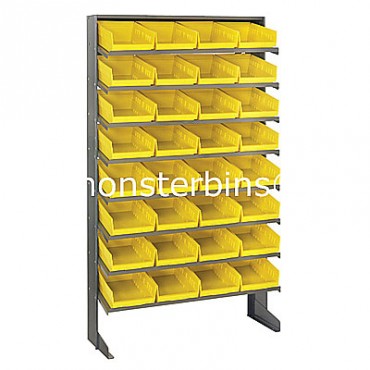 Single Sided Sloped Pick Rack - 8 Shelves - 32 Shelf Bins (12x8x4)