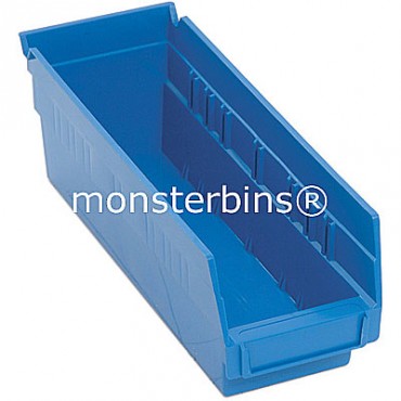 Plastic Shelf Bin 12x4x4