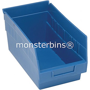Plastic Shelf Bin 12x6x6
