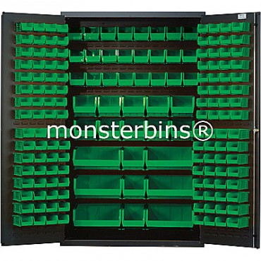 SSC-48 Cabinet with Green Plastic Bins