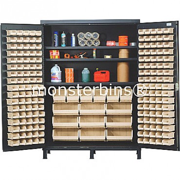 60&quot; Cabinet with 185 Stack Bins