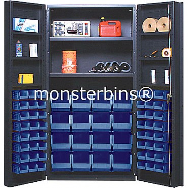 36&quot; Cabinet with 2 Adjustable Shelves, 6 Door Shelves & 64 Stack Bins
