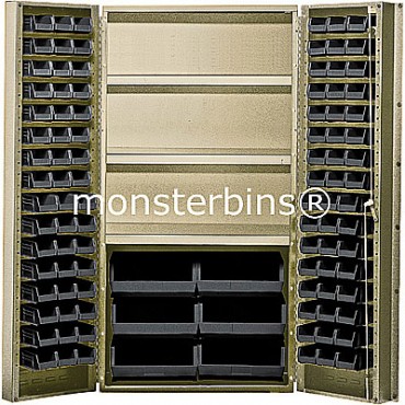 Beige 36&quot; Cabinet with 102 Stack Bins