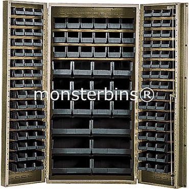 Beige 36&quot; Cabinet with 132 Stack Bins