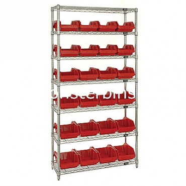 Wire Shelving Unit with 7 Shelves - 24 MQP1285