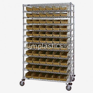 18x48x74 - 12 Shelves - 55 MSB103, 36 MSB104