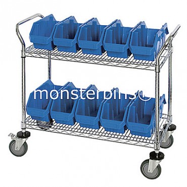 Mobile Wire Cart - 2 Shelves - 8 MQP1887
