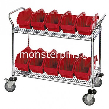 Mobile Wire Cart - 2 Shelves - 8 MQP1887