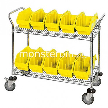 Mobile Wire Cart - 2 Shelves - 10 MQP1867