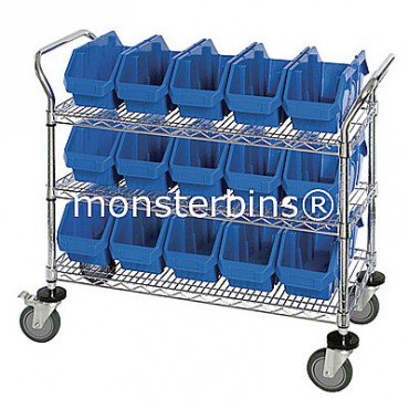Mobile Wire Cart - 3 Shelves - 15 MQP1265