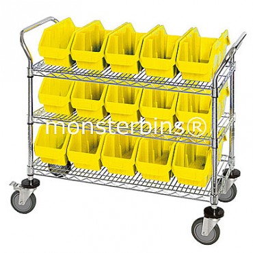 Mobile Wire Cart - 3 Shelves - 12 MQP1285
