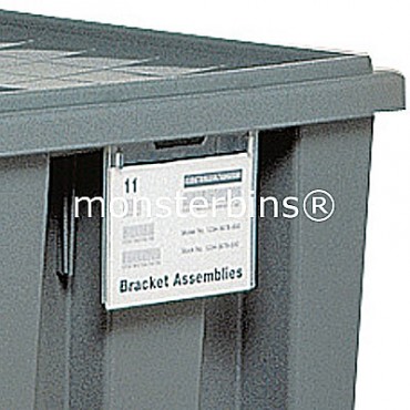 Clear Label Holder for Stack and Nest Tote (Pack of 6)